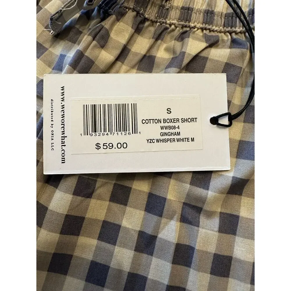 We Wore What Casual Cotton Shorts Pull On Gingham Plaid Size Small Boxers Womens - Picture 6 of 14